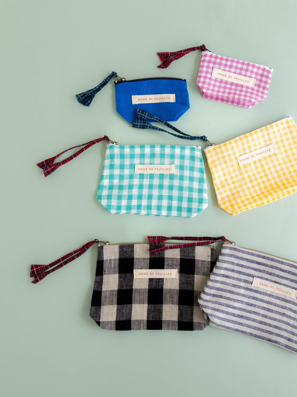 fog linen work × Orné de Feuilles ポーチ