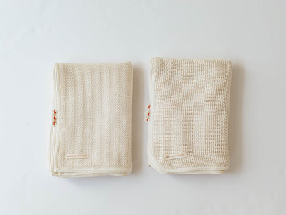 fog linen work × Orné de Feuilles コットンブランケット