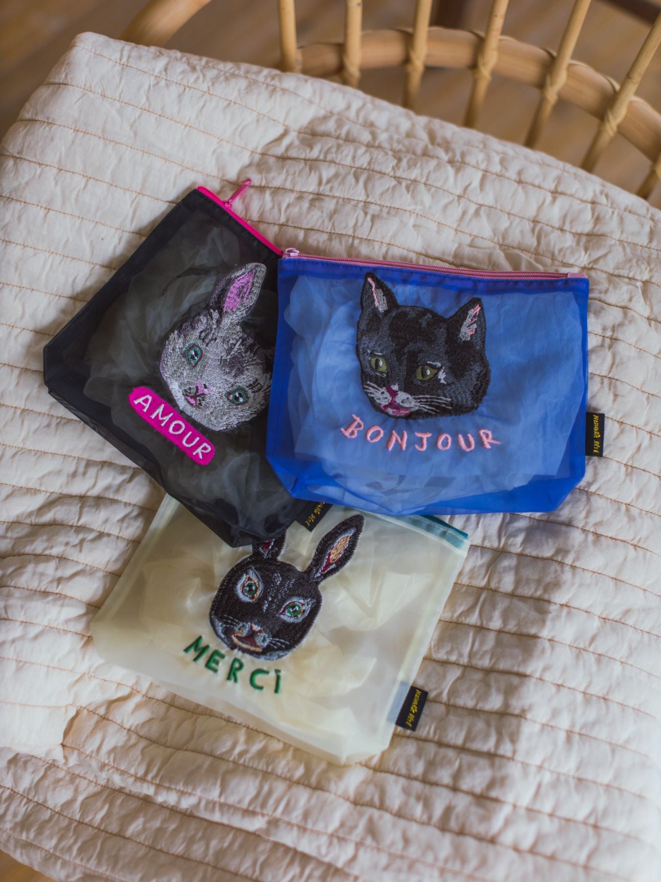 Nathalie Lete／Organdy pouch（刺繍ポーチ）
