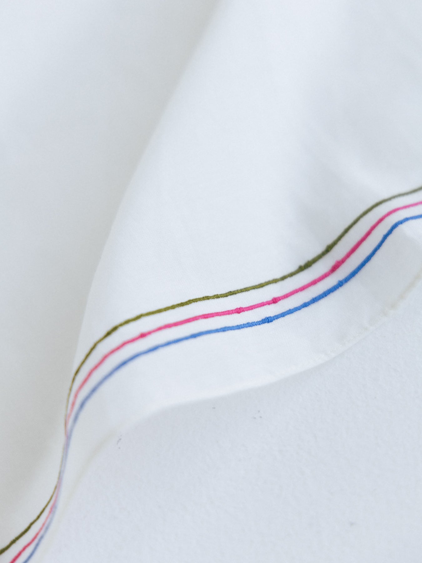 ライン刺繍のディテール
