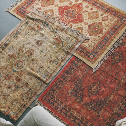 【受注販売】ヴィンテージ調プリントラグ（93×147cm）