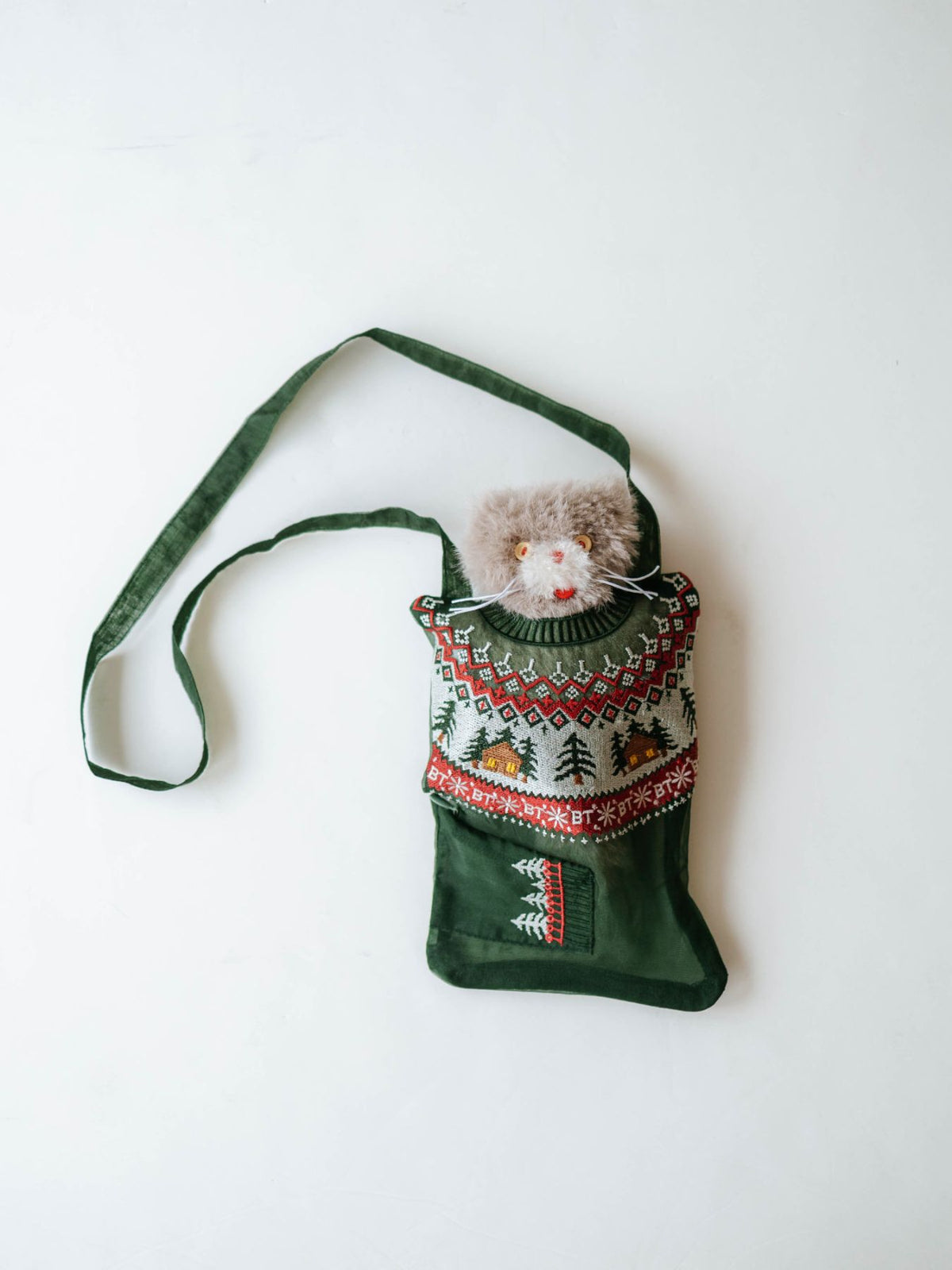 Brigitte Tanaka ミニポーチ／Pochette Pull Vert Petit