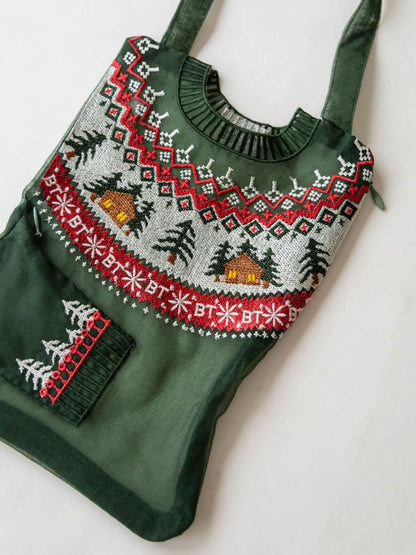 Brigitte Tanaka ミニポーチ／Pochette Pull Vert Petit