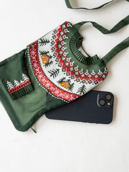 Brigitte Tanaka ミニポーチ／Pochette Pull Vert Petit