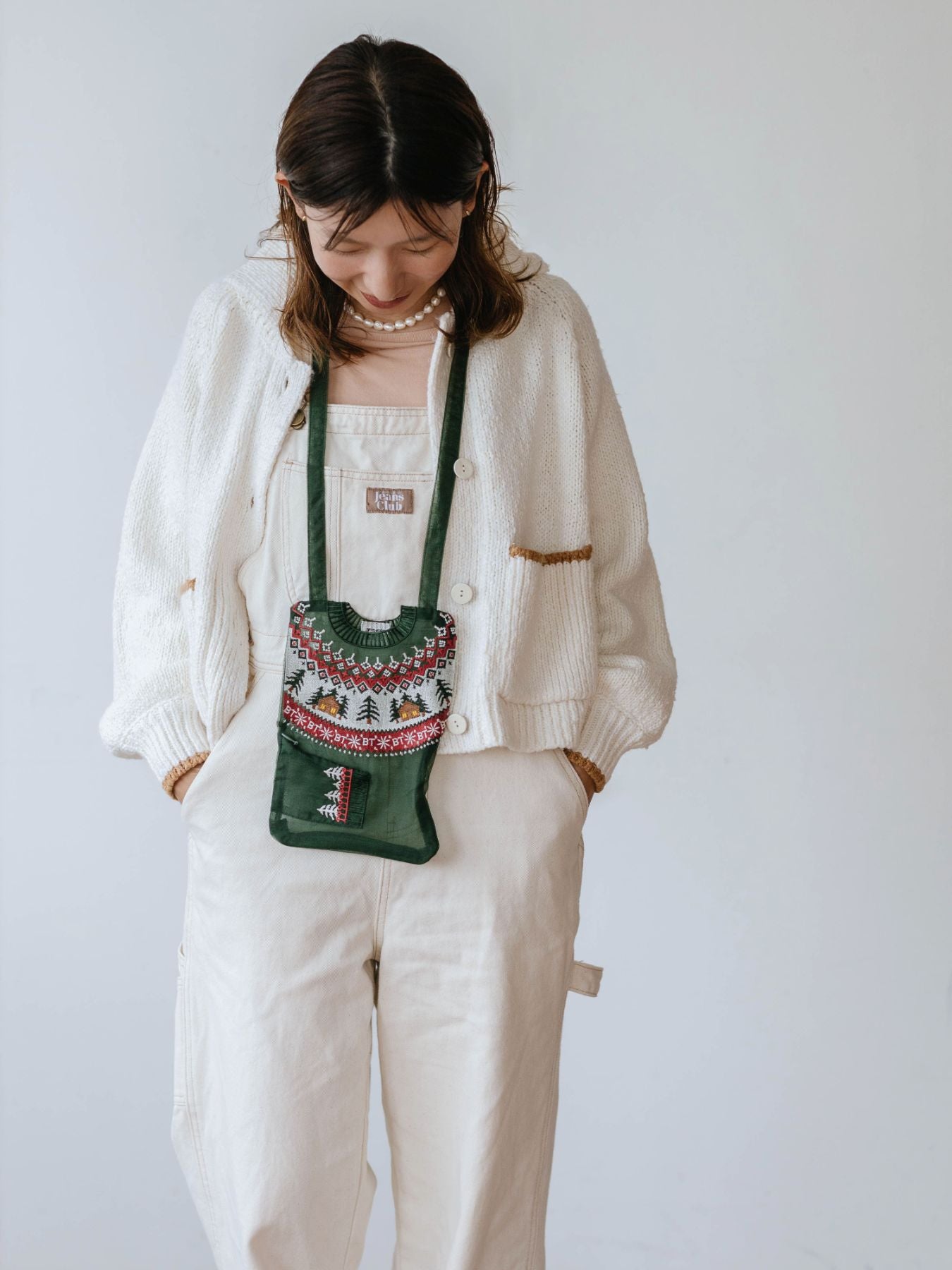 Brigitte Tanaka ミニポーチ／Pochette Pull Vert Petit