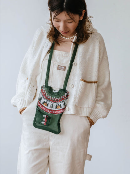 Brigitte Tanaka ミニポーチ／Pochette Pull Vert Petit