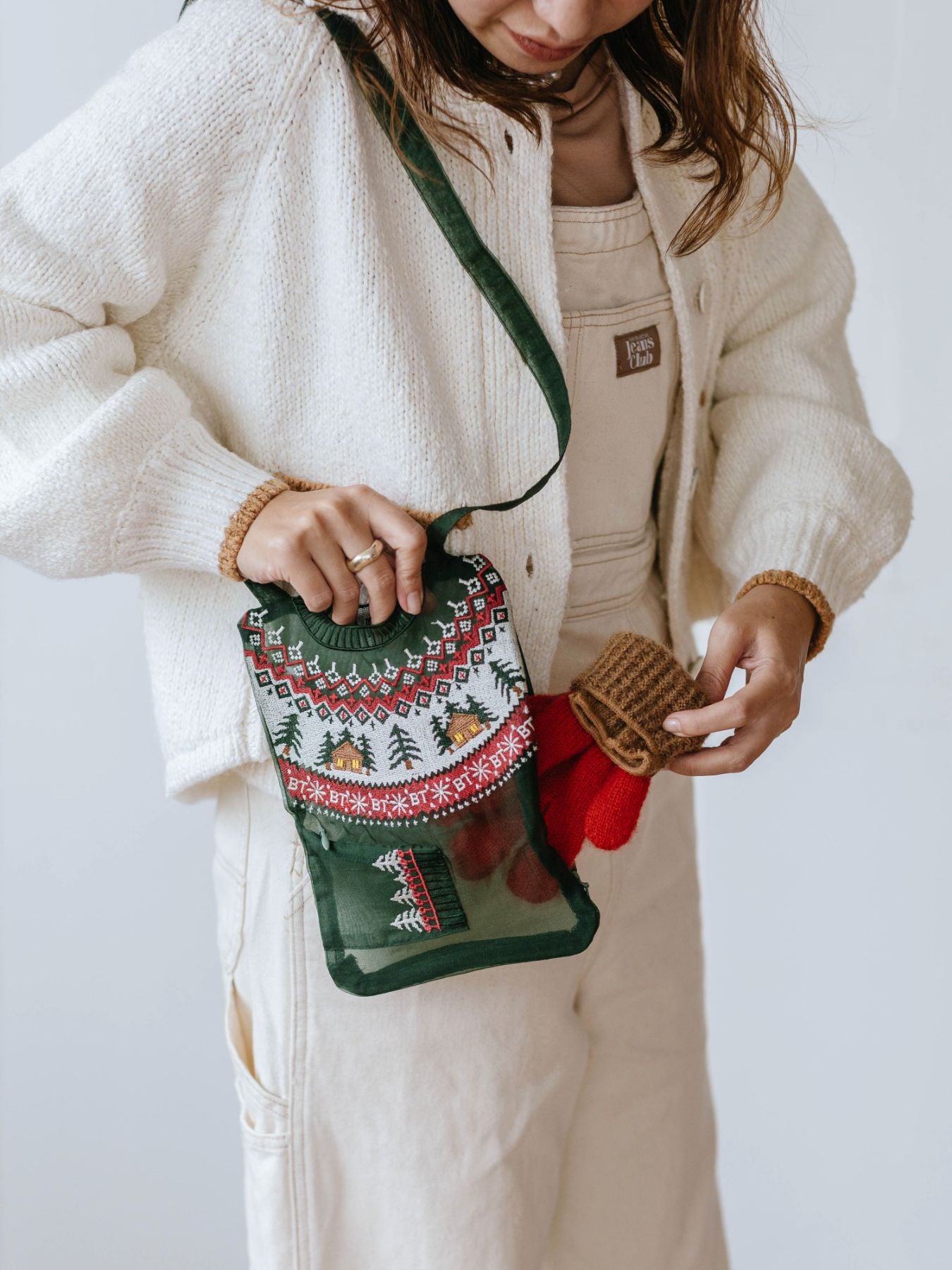 Brigitte Tanaka ミニポーチ／Pochette Pull Vert Petit