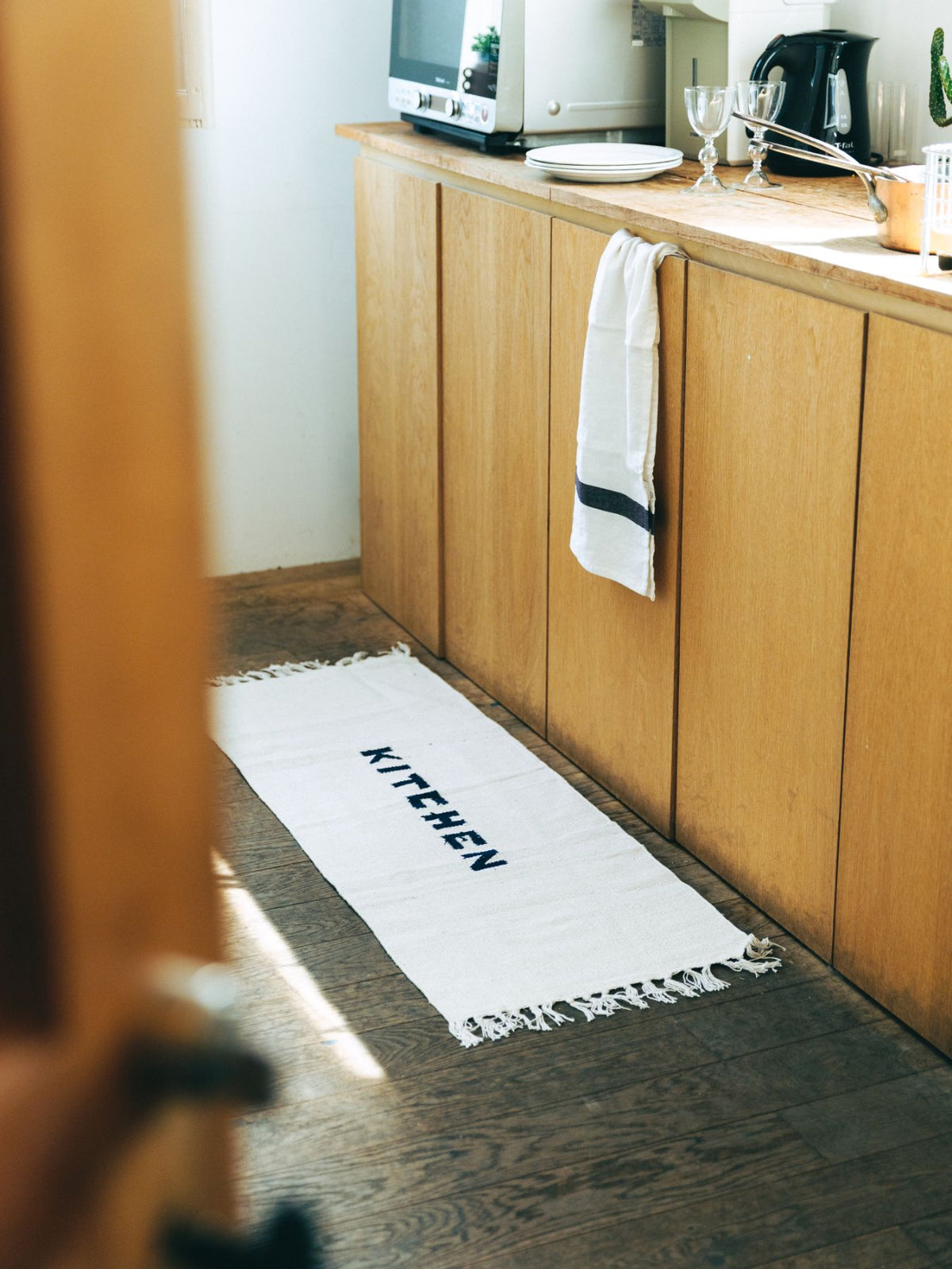 HANDLOOMED RECYCLE YARN KITCHEN MAT 45︎×120cm（キッチンマット）
