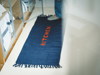 HANDLOOMED RECYCLE YARN KITCHEN MAT 45︎×120cm（キッチンマット）