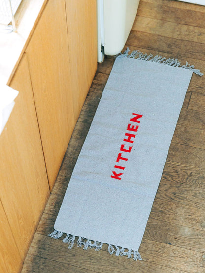 HANDLOOMED RECYCLE YARN KITCHEN MAT 45︎×120cm（キッチンマット）