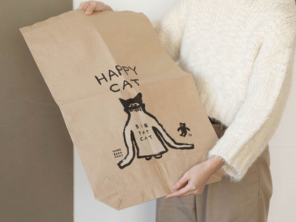 オルネコ・ネコのための米袋／坂巻弓華 HAPPY CAT