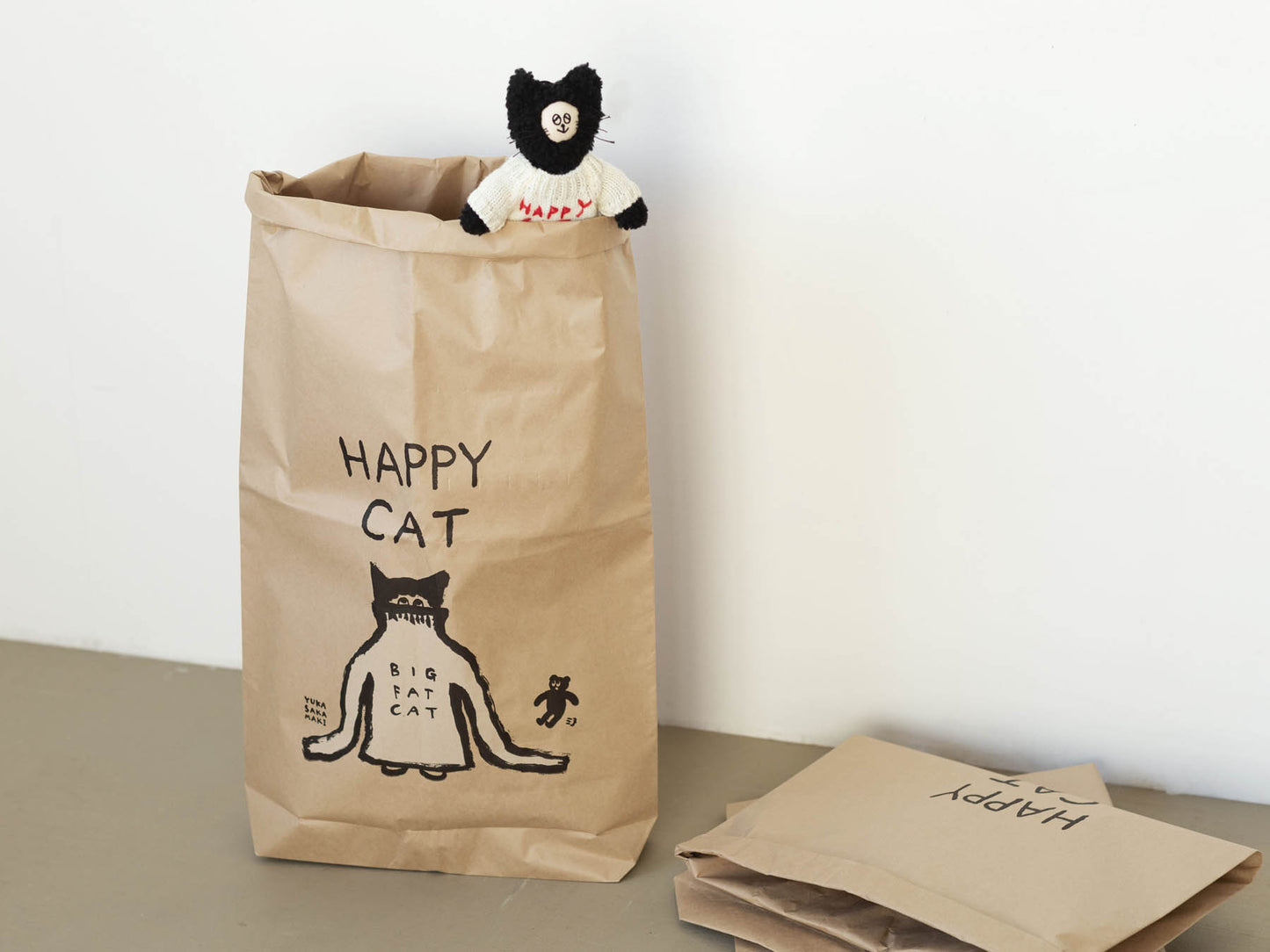 オルネコ・ネコのための米袋／坂巻弓華 HAPPY CAT