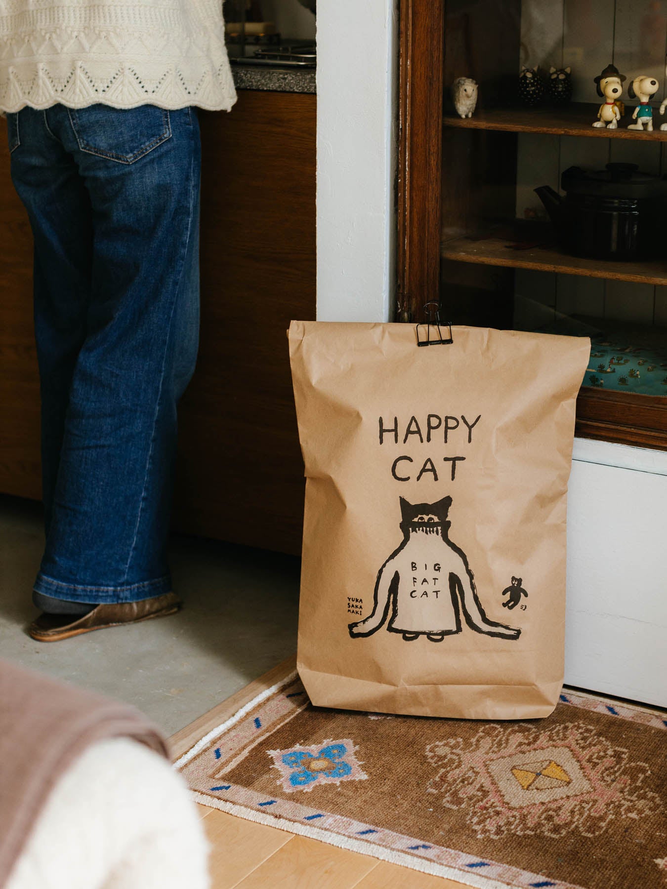 オルネコ・ネコのための米袋／坂巻弓華 HAPPY CAT