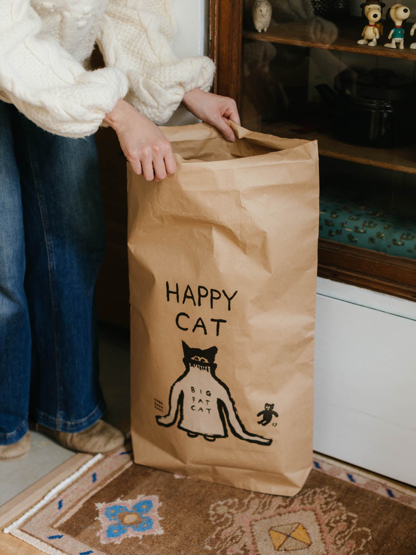オルネコ・ネコのための米袋／坂巻弓華 HAPPY CAT