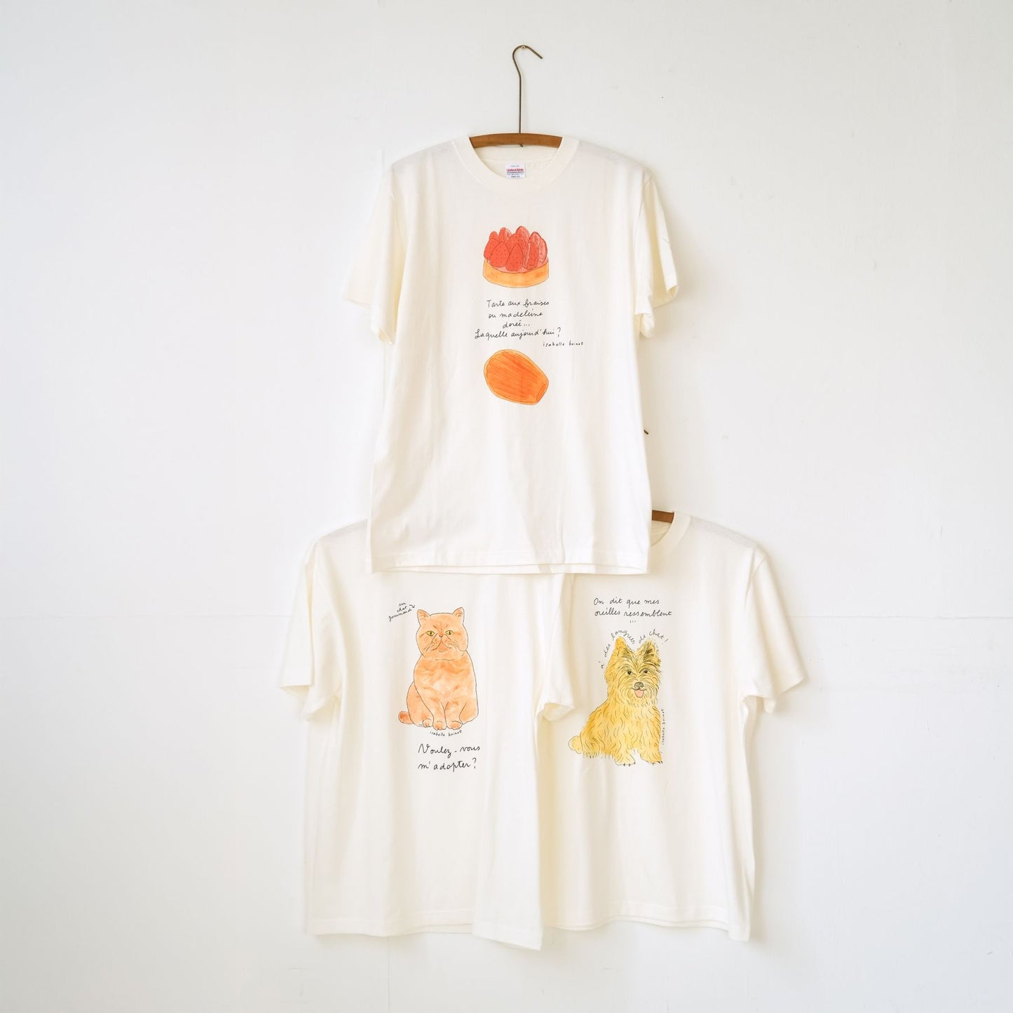isabelle boinot × Orné de Feuilles Tシャツ