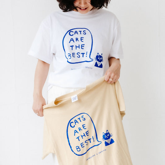 HONGAMA × Orneko Tシャツ／CATS ARE THE BEST
