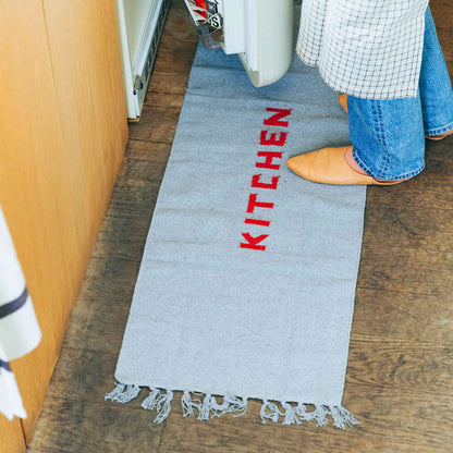 HANDLOOMED RECYCLE YARN KITCHEN MAT 45︎×120cm（キッチンマット）