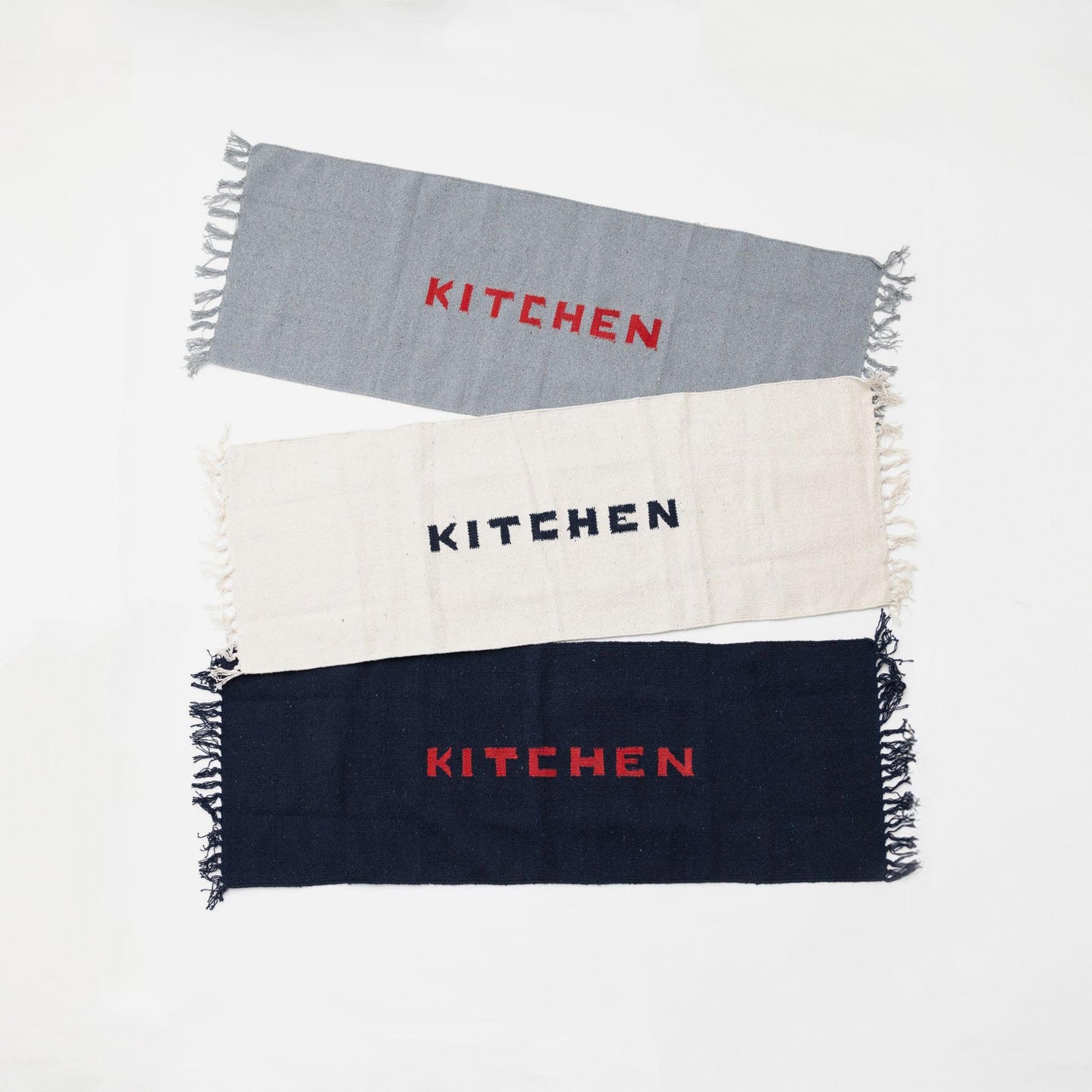 HANDLOOMED RECYCLE YARN KITCHEN MAT 45︎×120cm（キッチンマット）