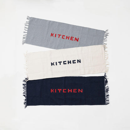 HANDLOOMED RECYCLE YARN KITCHEN MAT 45︎×120cm（キッチンマット）